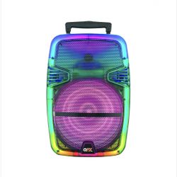 QFX 12” Bluetooth Rechargeable Speaker   with  Microphone and LED Translucent Lights🎶🎤