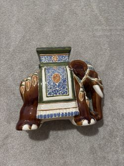 Ceramic Collectible Elephant With The Trunk Down