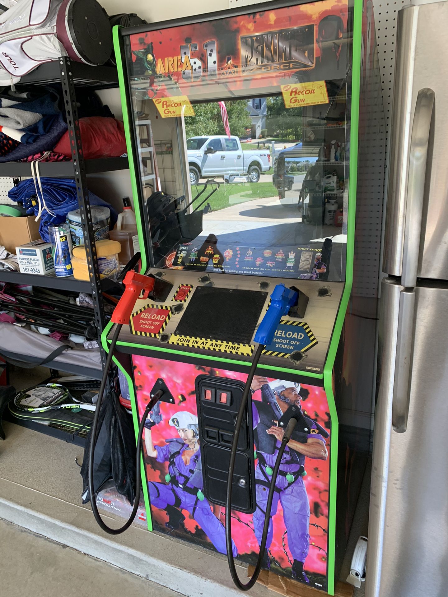 Coin operated arcade game, maximum force and Area 51