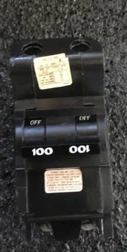 FEDERAL PACIFIC /AMERICAN Bolt On  NB2100 100 AMP 2 POLE TYPE NB CIRCUIT BREAKER