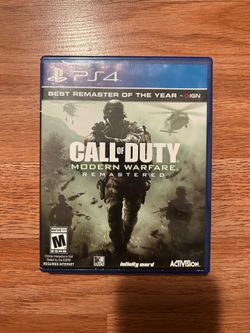 Call of Duty Modern Warfare Remastered PlayStation 4 Game