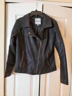 DKNY Kids Girls Faux Leather Jacket Size 14/16