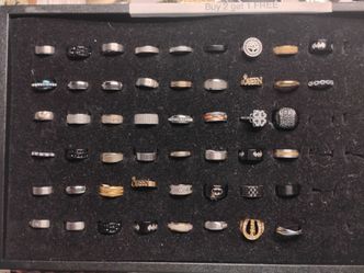 Stainless steel rings size 7