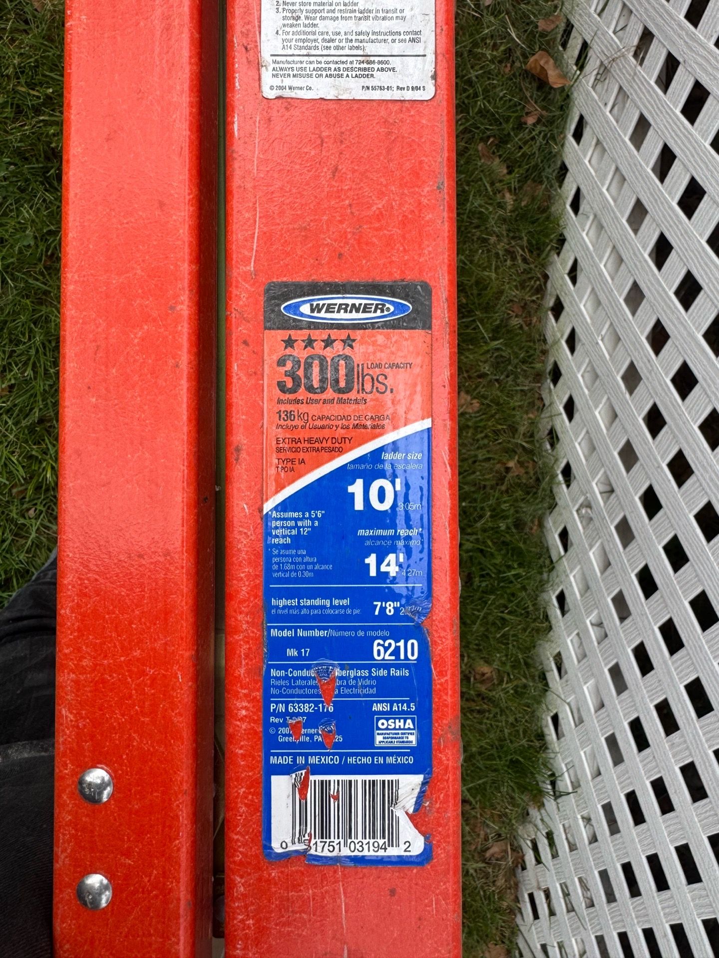 10 feet werner ladder
