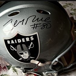 Autographed Jerry Rice Raiders Helmet