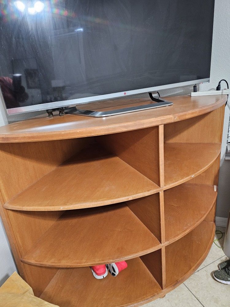 Corner TV Stand custom made, Pure Wood