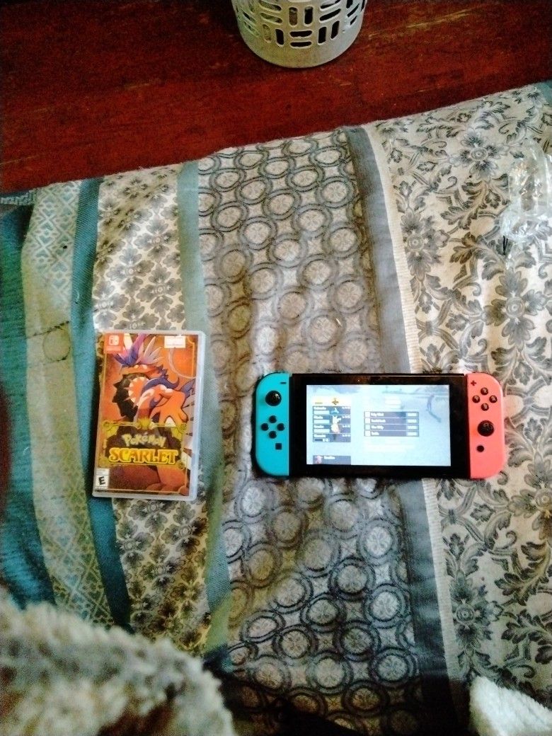 Nintendo Switch With The New Pokemon Scarlet 