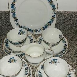 VintageSet of Glendale bone china cups and plates.