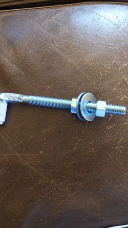 1/2" x 6" Bolt Hook Zinc Plated