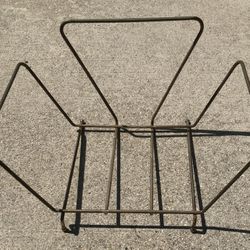 Vintage Mid Century Brass Magazine Rack
