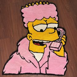 Custom Bart Simpson Rug 💖🔥 Hand Tufted | Unique Statement Piece