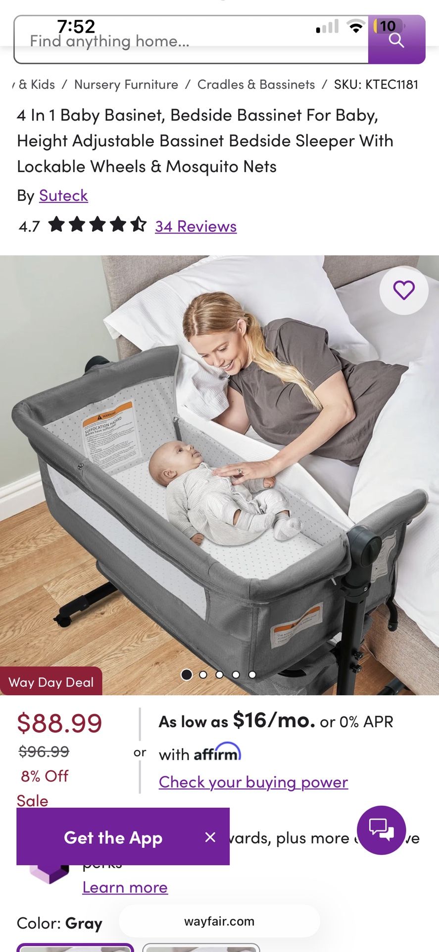 Bassinet/crib