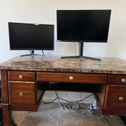 MARBLE GRANITE DESK LOOKS NEW