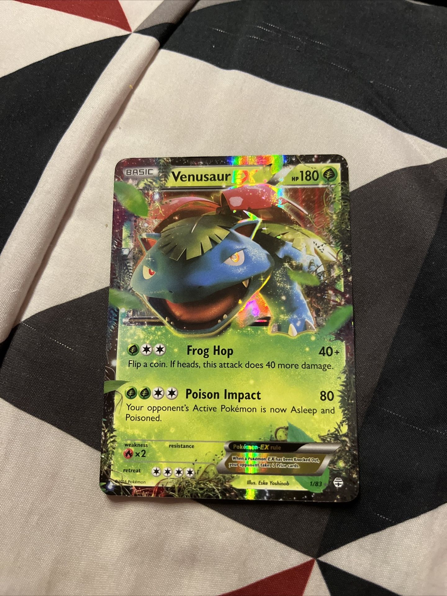 pokémon card: Venesuar EX 1/83