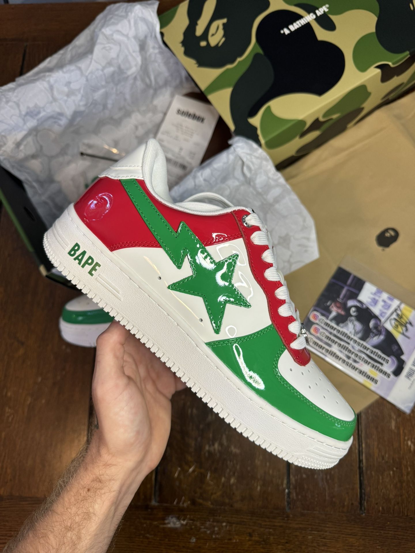 Size 9.5 - A Bathing Ape Bapesta M1 Italy brand new with box read description