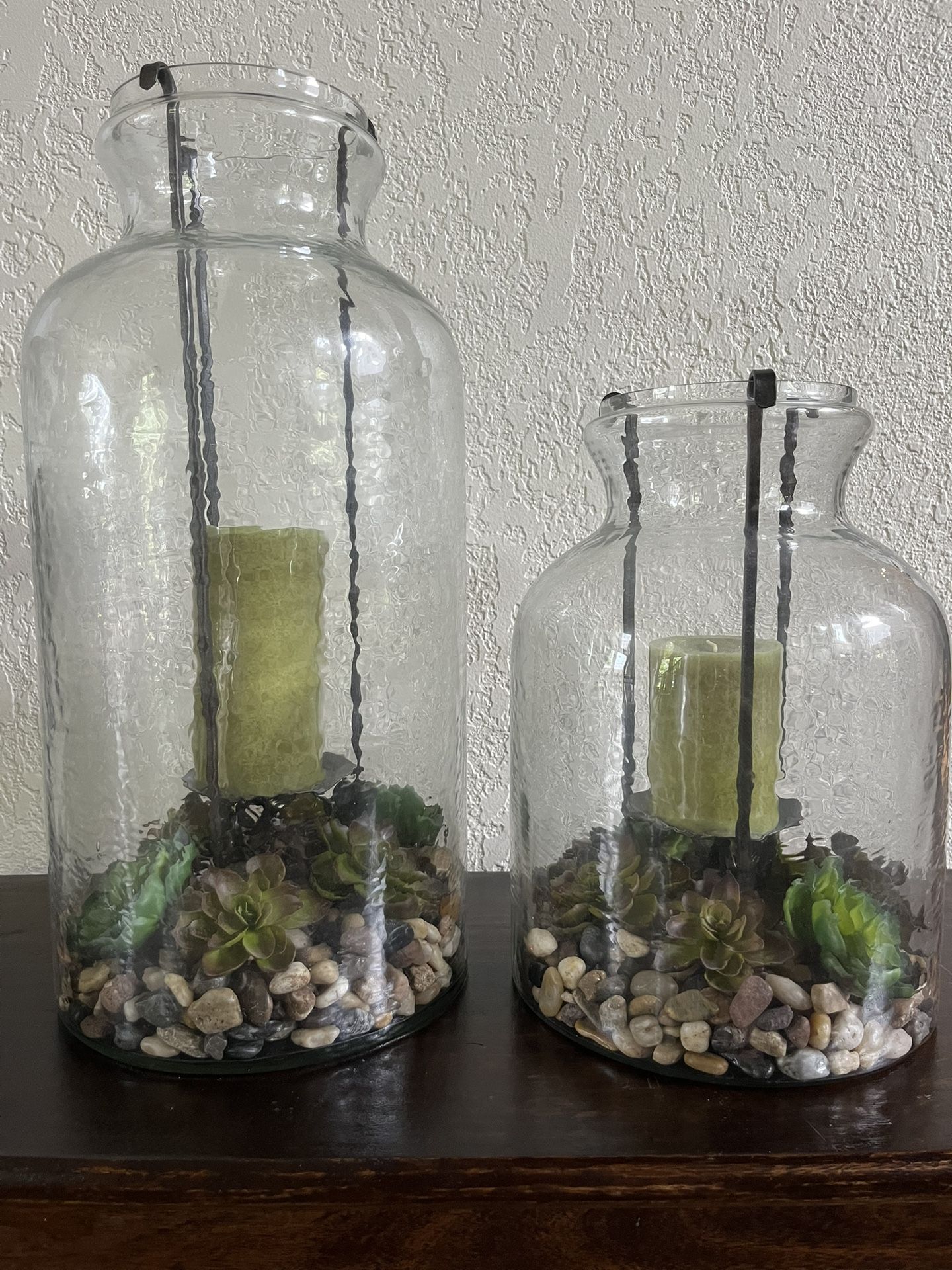 Large Glass Candle Sconces