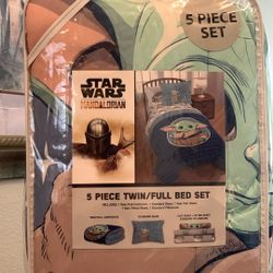 STAR WARS MANDALORIAN 5 PIECE TWIN / FULL BED SET