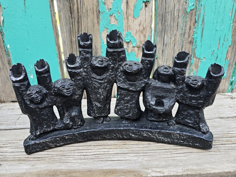 Vintage MCM Ellen Lord Brutalist Menorah