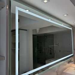 Highend frameless rectangular LED bathroom mirror - 48” x 108” - Excellent Condition - Retail: $3900