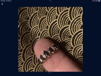 14 K Gold Sapphire Anniversary Ring. 