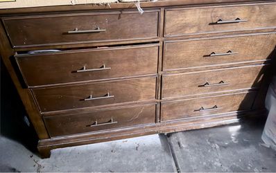 Large Wood Dresser with 8 Drawers