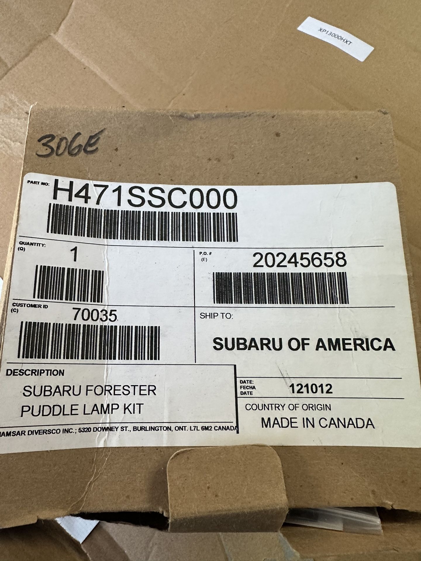 09-13 Forester Puddle Light Kit - OEM Subaru Parts