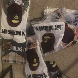 9 pc bape shirts all NEW