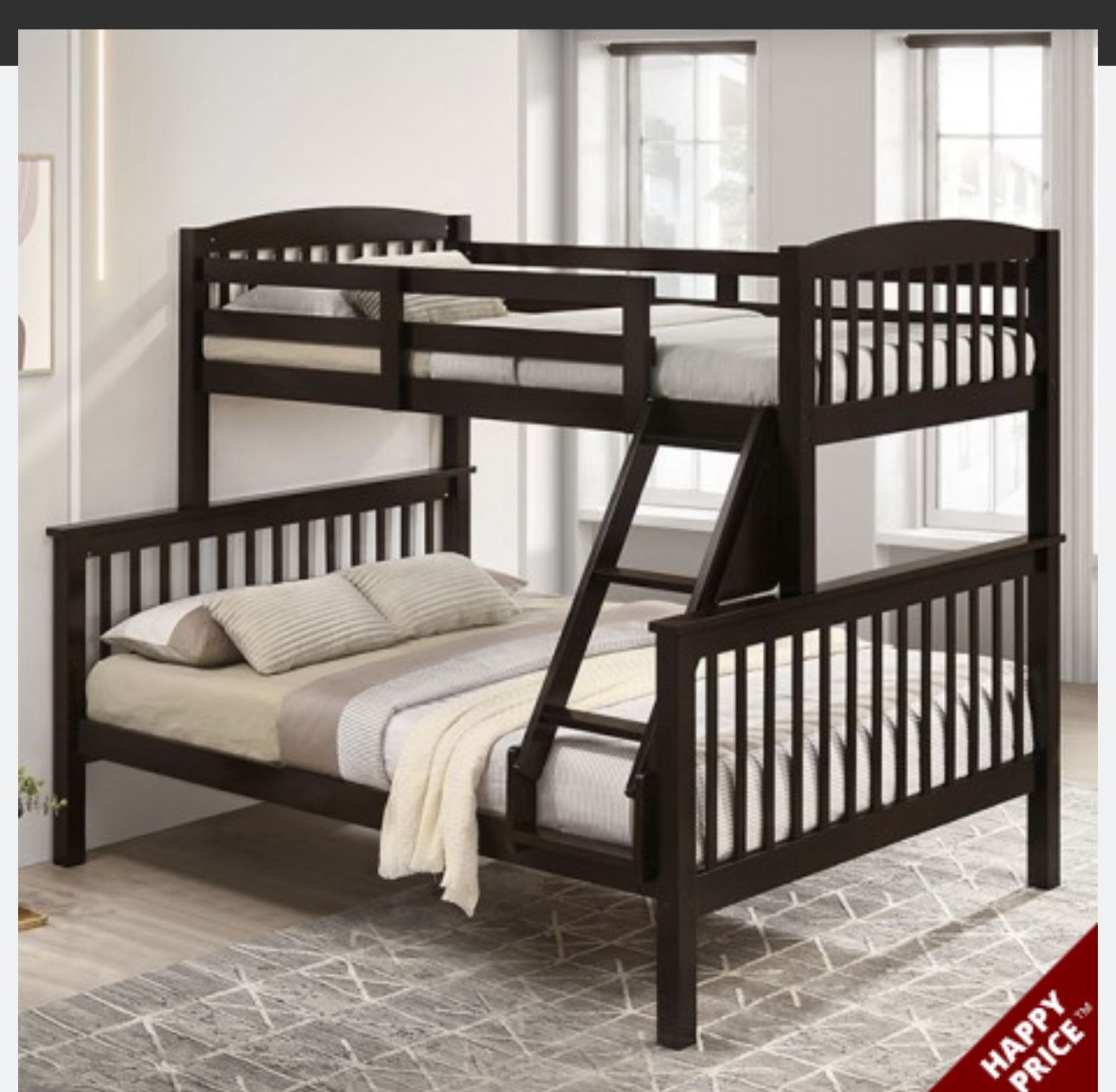 $450 Twin Full Bunk Bed Including 2 Mattress Memory Foam