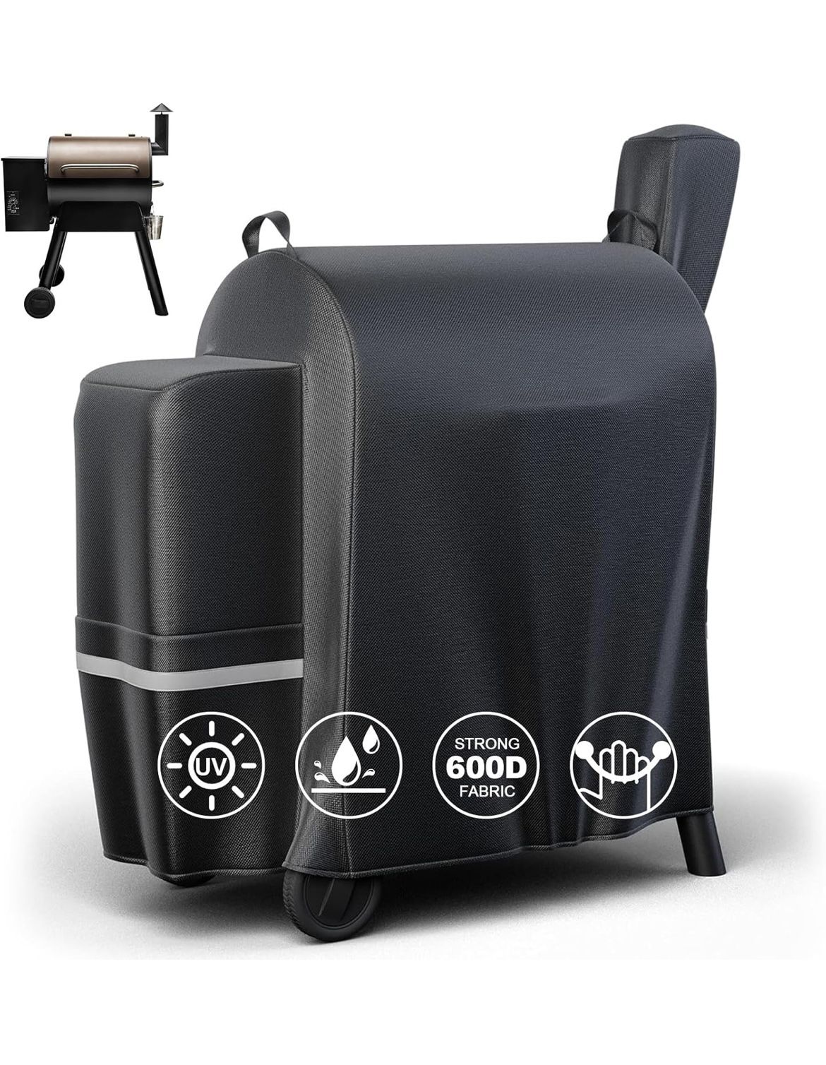 QuliMetal Grill Cover for Traeger Pro 22, Pro 575, Lil' Tex Elite 22, Eastwood 22, Century 22 Series Grills, Z Grills 550B and Z Grills Smoker