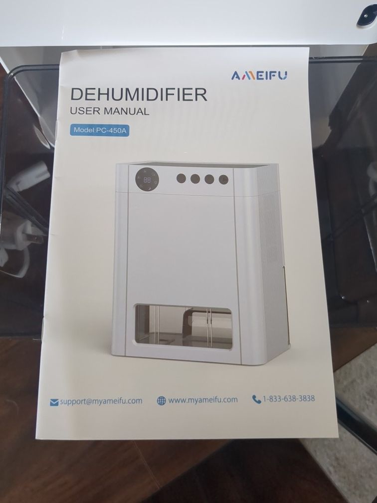 Electronic Dehumidifier With Removable 2 Or 3 Quart Drain Container