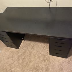 Ikea Modular Desk Table Top vika amon Dark Brown(top Only No Cabinets)