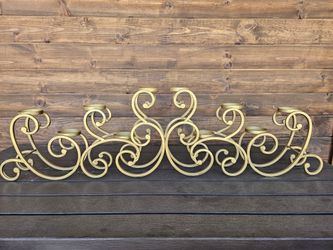 Gold Metal Candle Holders