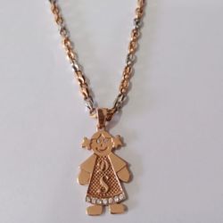 18k Solid Gold Necklace With Pendant