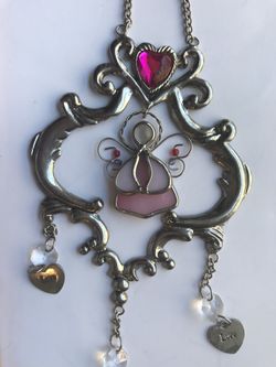 Pink angel wall decor