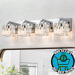 EDISLIVE 27.6-in 4 Light Chrome Modern/contemporary Bathroom Vanity light