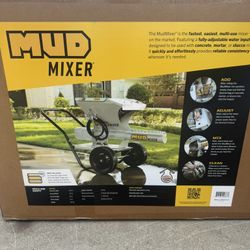MUDMIXER Continuous Feed Portable Electric Concrete Cement Mixer 