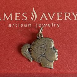 James Avery 925 Sterling Silver Girl Profile Charm