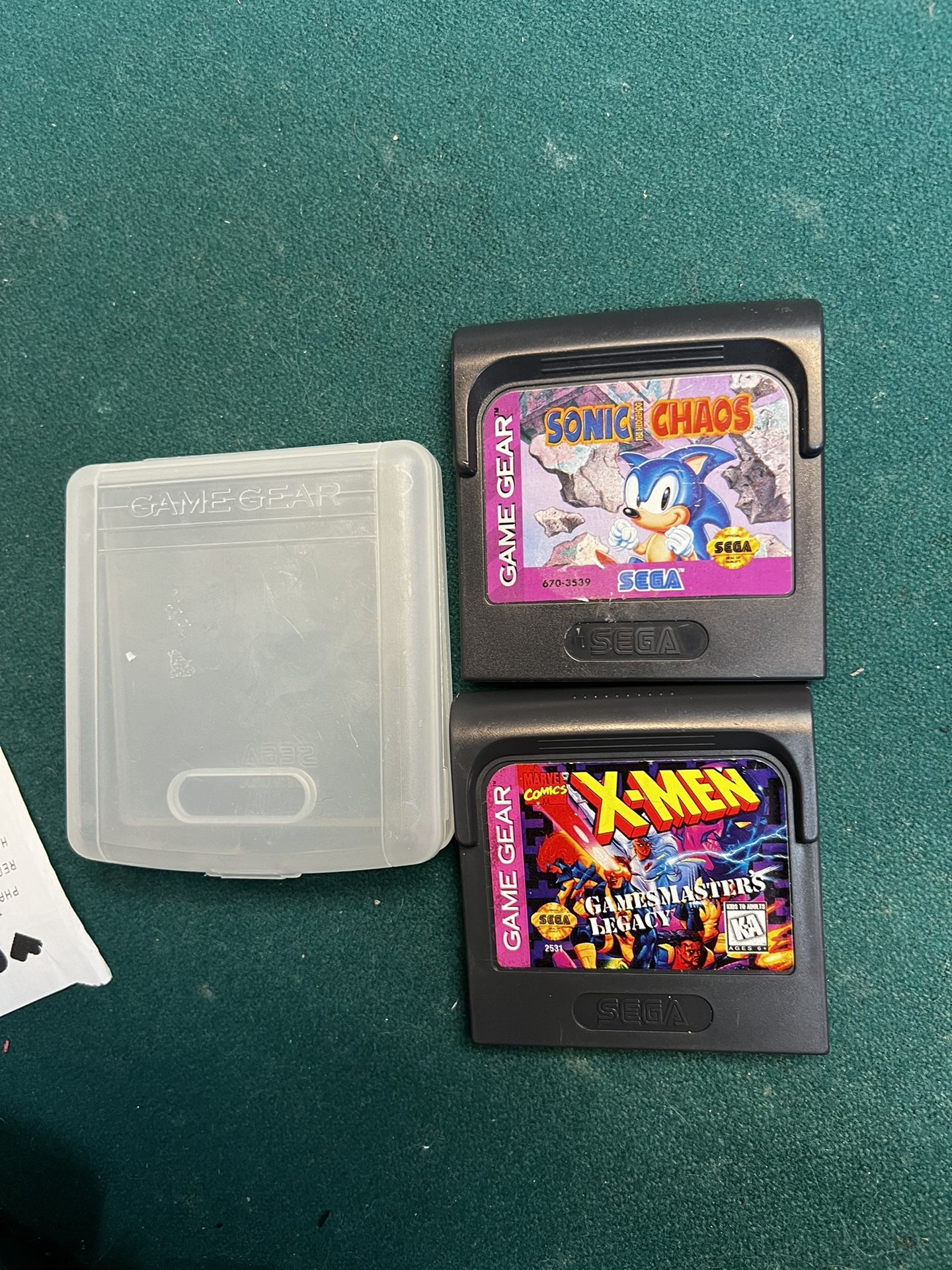 X-Men Gamemaster's Legacy Sega Game Gear Cartridge Sonic Hedgehog Chaos Bundle   X-Men Gamemaster's Legacy Sega Game Gear Cartridge Marvel mutant   So