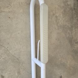 U Shaped Toilet Grab Bar 30.3 Inch, Munzong White Anti-Slip Support Rail