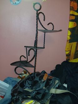 Unique Wrought Iron Spiral Shelves