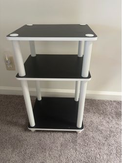 3 Tier Black & White Shelves