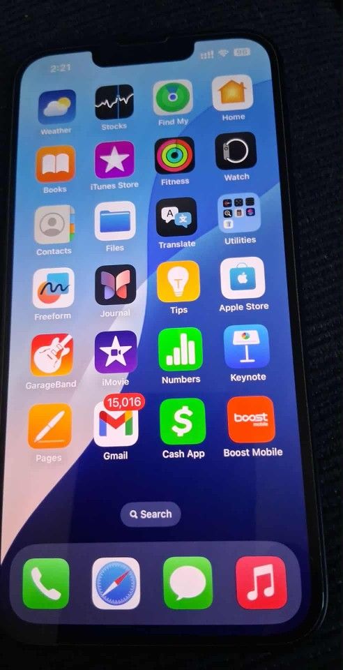 Black iPhone 16e By boost mobile