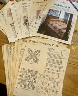 Various quilting pattern sheets
