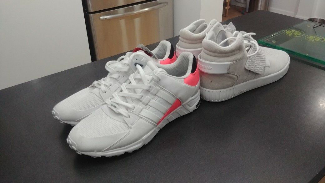 Brand New Size 12 BA7716 Adidas EQT Support RF (White/Turbo Red