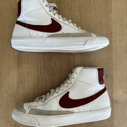 Nike Blazer 77 Leather Hi-Top Shoes Youth 7 40 In Good Condition