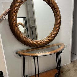 Mirror And Glass Table 