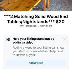 ***Matching End Tables Or Nightstands*** $1 (NOT $1-make me an offer!)