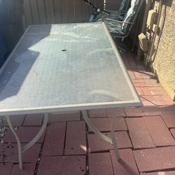Outdoor Table Plus One Swivel Chair