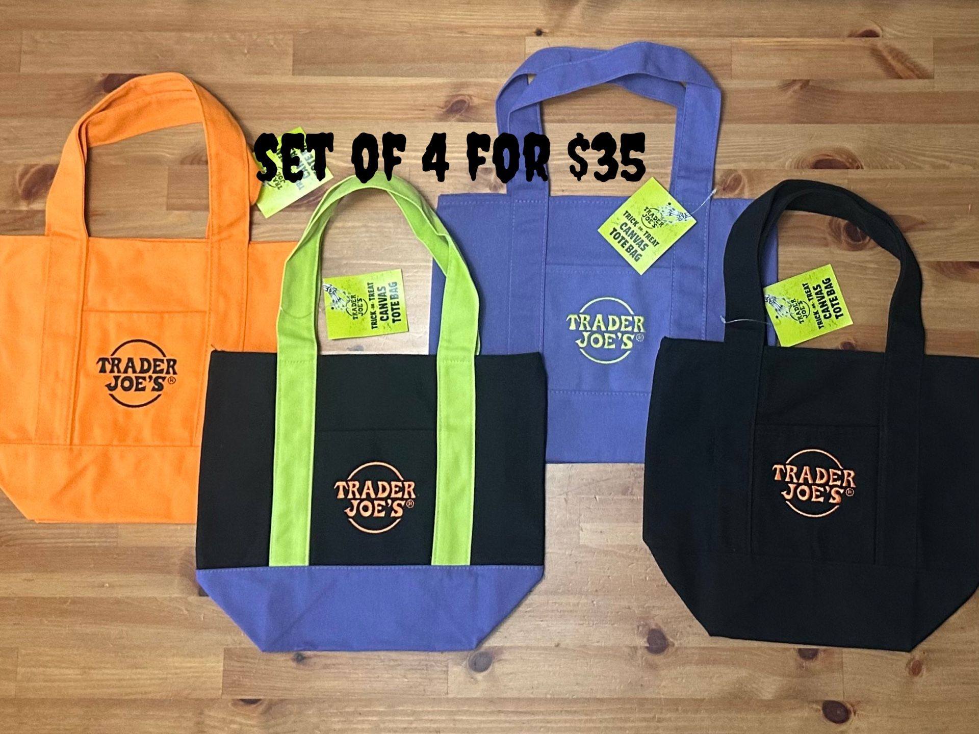 Trader Joe’s Tote Bag - Set of 4 Halloween Edition