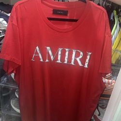 Amiri Red Shirt Classic Bandana Logo 